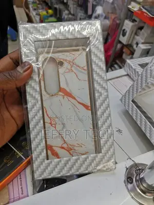 Glass Case With Marble Pattern for Samsung Galaxy Z Fold 5