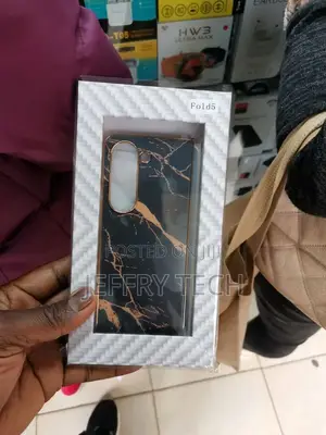 Marble Samsung Galaxy Z Fold 5 Case With Screen Protector