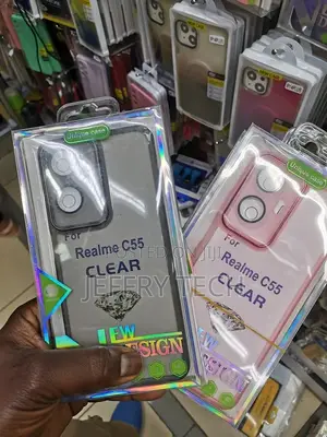 Clear Blac Cover for [ Realme C55 ] Back Cover | Shockproof