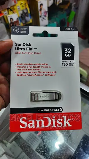 32gb Sandisk 3•0 Metallic Flash Drive.