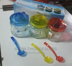 3pcs 300ml Glass Set Sugar Coffee Tea Set 