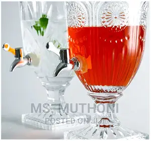 *Thick Clear Glass 3L Juice Dispenser