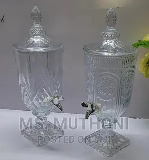 *Thick Clear Glass 3L Juice Dispenser