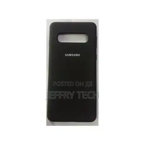 Samsung Galaxy S10 Silicone Back Case _Black + Free Screen G