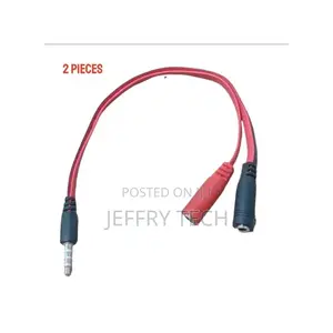 2pcs 3.5mm Male to 2female Audio Jack Earphone 2way Splitter