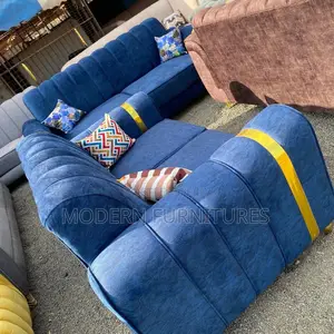 Blue 5 Seater Sofa