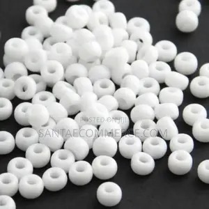 100 PCS Crystal White Hair Beads