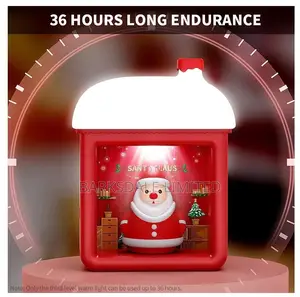 Red Christmas Snow House Snowman Santa Clause Xmas Led Light