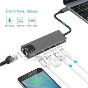 5 In1 USB Type-C to Multi-Port Ethernet Hub
