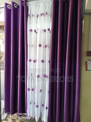 Aesthetic Purple Home Decor Curtains With Matching Sheers