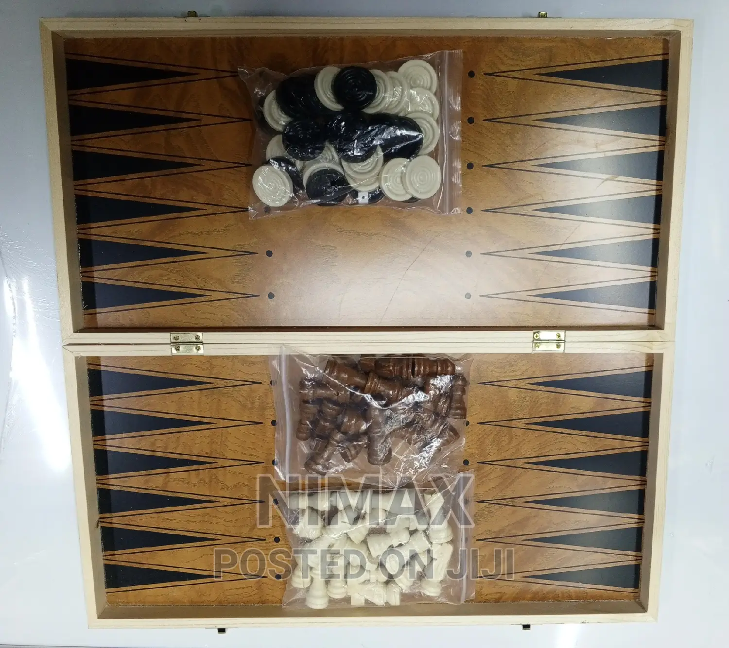 Chess Backgammon Wooden Set