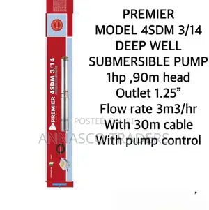 Premier 1 HP Submersible Pump With 30M Cable Pump Control