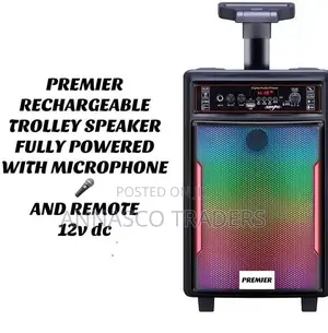 Premier 15 Inch Rechargeable Trolley Outdoor PA Speaker