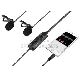 Single Dual Lavalier Microphone for Smartphones DSLR