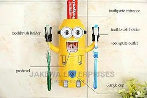 MINION Toothbrush Holder With Automatic Toothpaste Dispenser