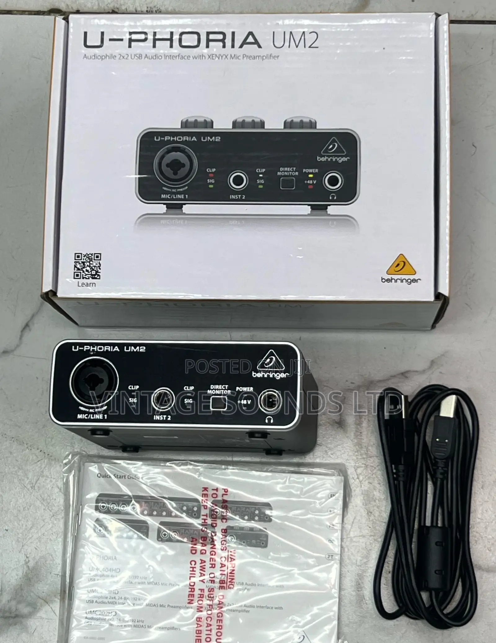 STUDIO Behringer U-Phoria UM2 USB Audio Interface