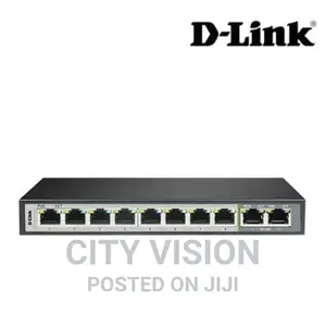 D-Link 8ge Poe+ 2ge Uplink 250m Poe Switch;10 Port 1gps