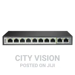 D-Link 8ge Poe+ 2ge Uplink 250m With 8 Poe Port Switch