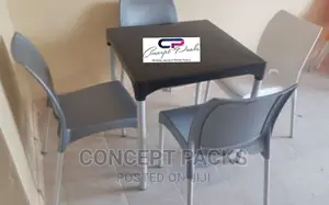 Resturant Garden 4 Armless Chair + Table Set.
