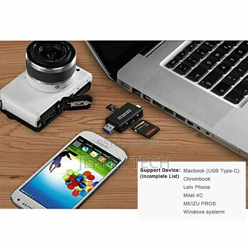 Card Reader USB 3.0 Type C Micro SD TF OTG Smart Memory Adap