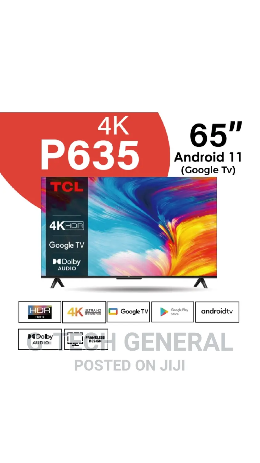Tcl 65" 65p635 Uhd Smart Android Google Tv