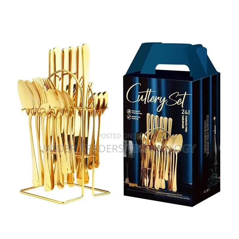 24PC Cutlery Set Gold COLOUR