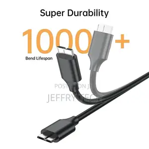 Micro B to USB Type C 3.1 External Hard Drive Cable Cord Mac