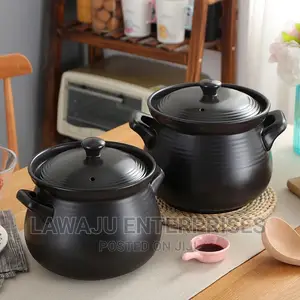 High Quality Heavy Ceramic Black Pot