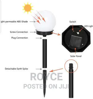 6pcs Light Waterproof Solar Lamps