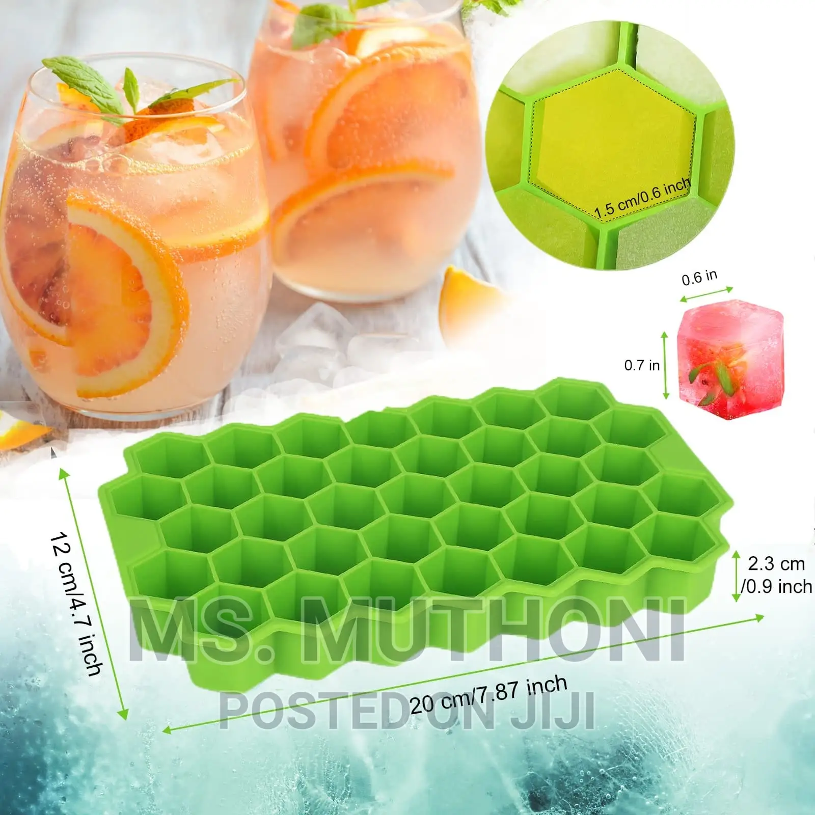 *37 Grid Silicon Ice Cube Maker