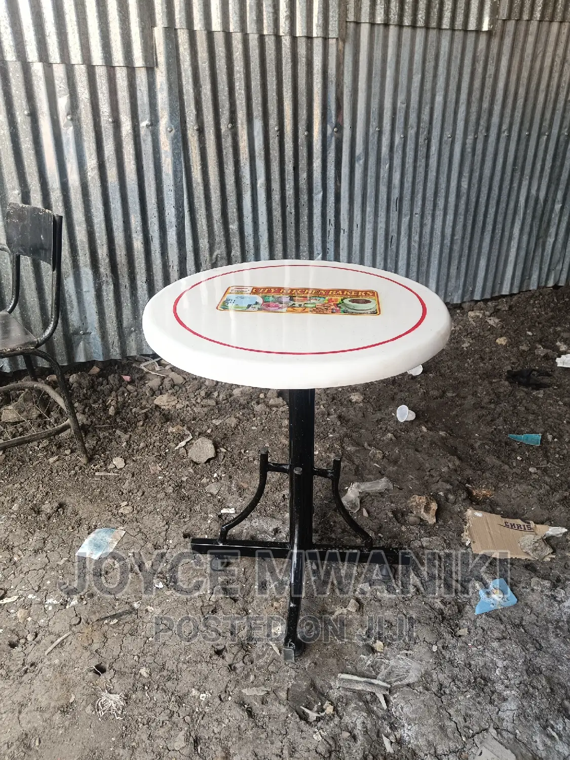 Restaurant Round Table With Logo