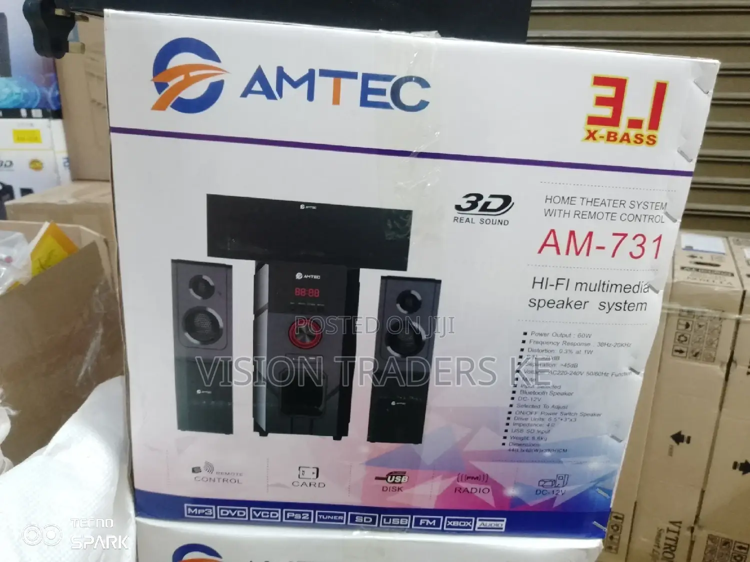 Amtec AM-731 60W 3.1 Multimedia Speaker System.