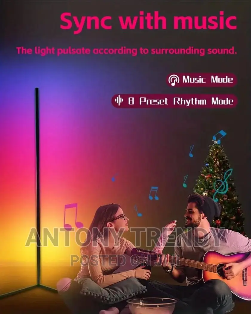 Colour Changing LED Corner Floor Lamp