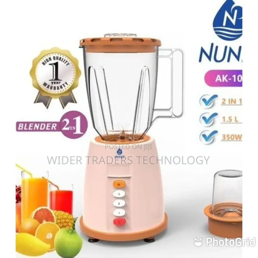 Nunix 2 in 1 Blender With Grinding Machine 1.5 LTRS