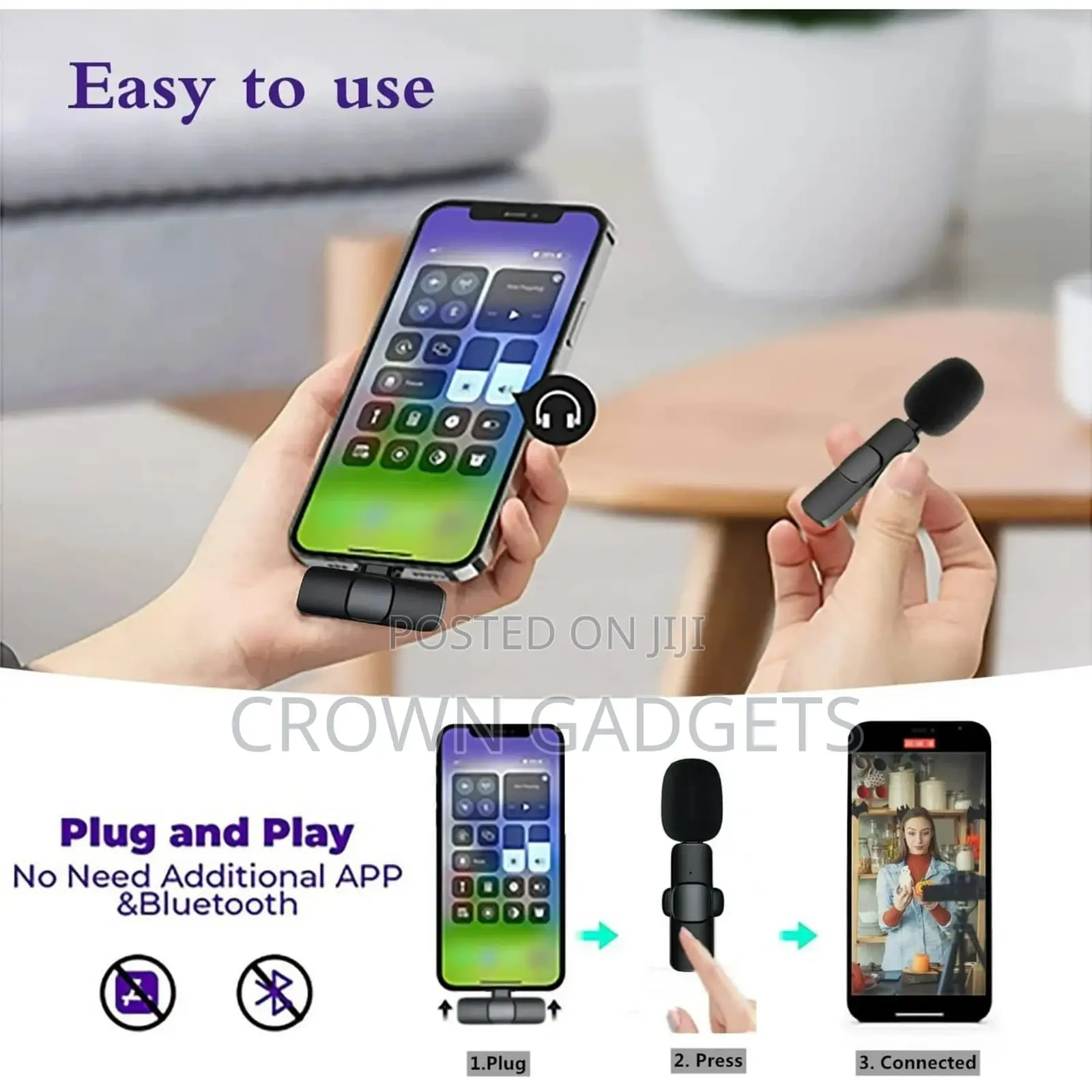 Wireless Lavalier Microphone for Phone(USB-C)