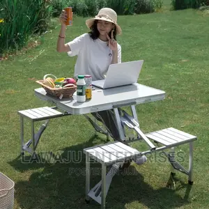 Portable Foldable Outdoor Picnic Table With 4 Seats