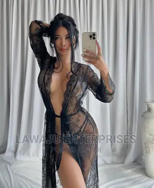 Floral Lingerie Robe / Cover Plus Thong