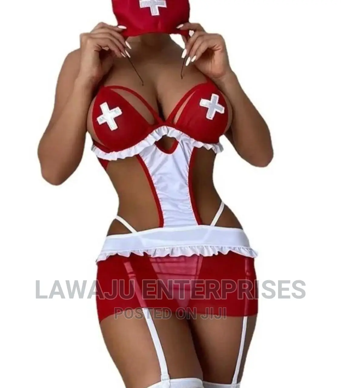 Red and White Nurse Set