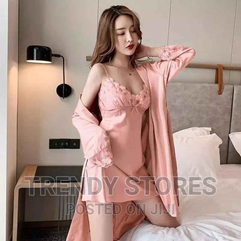 Lace Flower 2pcs Kimono Robe