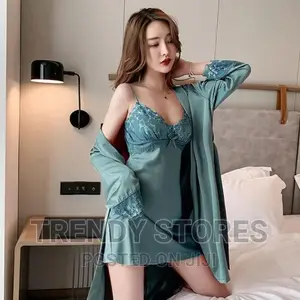 Lace Flower 2pcs Kimono Robe