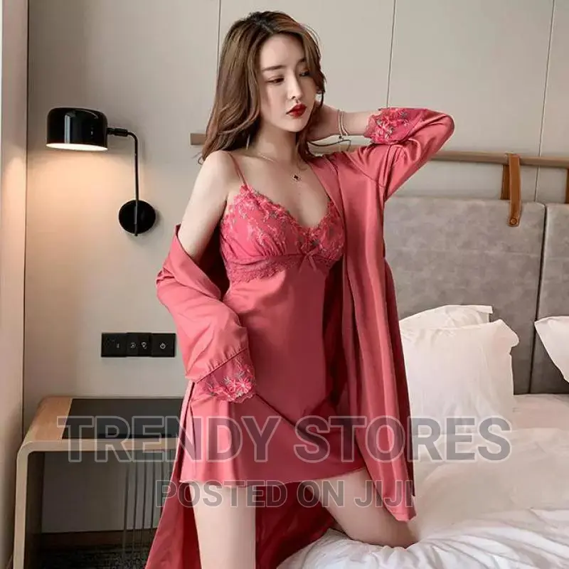 Lace Flower 2pcs Kimono Robe