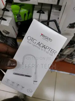 Lightning to USB + TF Microsd + Lightning OTG Adapter
