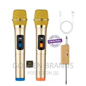Powerful Wireless Microphone UHF Dual Cordless Dynamic