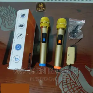 Wireless Microphone UHF Dual Cordless Dynamic 200 Feets