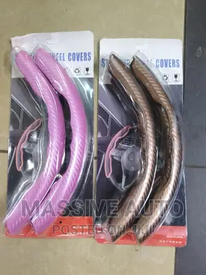 Brown/ Pink Carbon Fiber Steering Wheel Cover