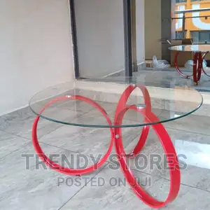 Round Glass Table With Spiral Stands