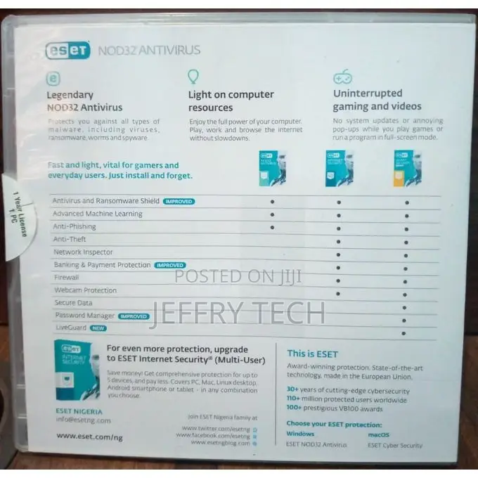 Eset NOD32 Antivirus 1 User