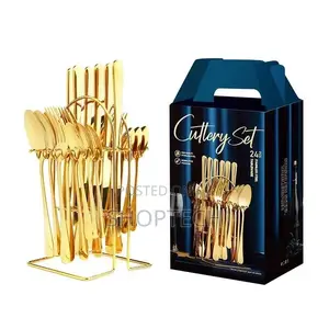 24pcs Cutlery Set Gold in Colour
