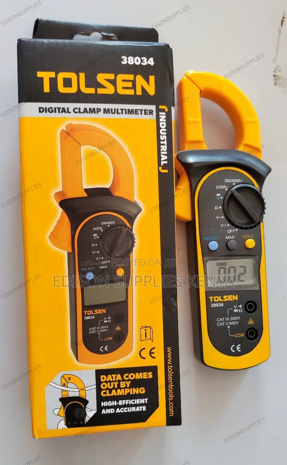 Tolsen Digital Clamp Multimeter 38034 Clamp Meter LCD Best