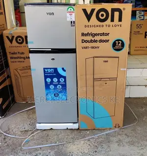 Von Vart-18dmy Double Door Fridge 138l - Silver - Von